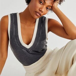 NWT Free People Intimately Cozy Cool Girl Tank Bodysuit Size S